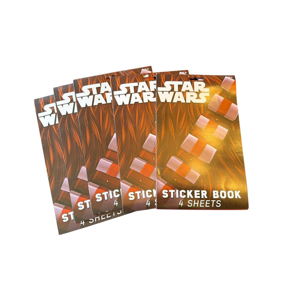 Star Wars Sticker Book‎ 4 Sheets Darth Vader Jedi Chewbacca R2D2 New